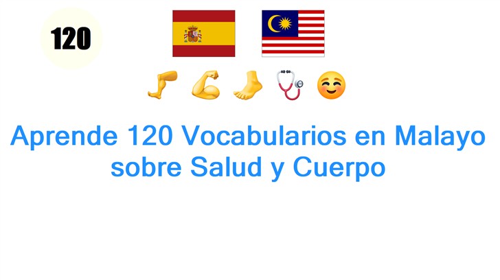 Aprende 120 Vocabularios en Malayo sobre Salud y Cuerpo